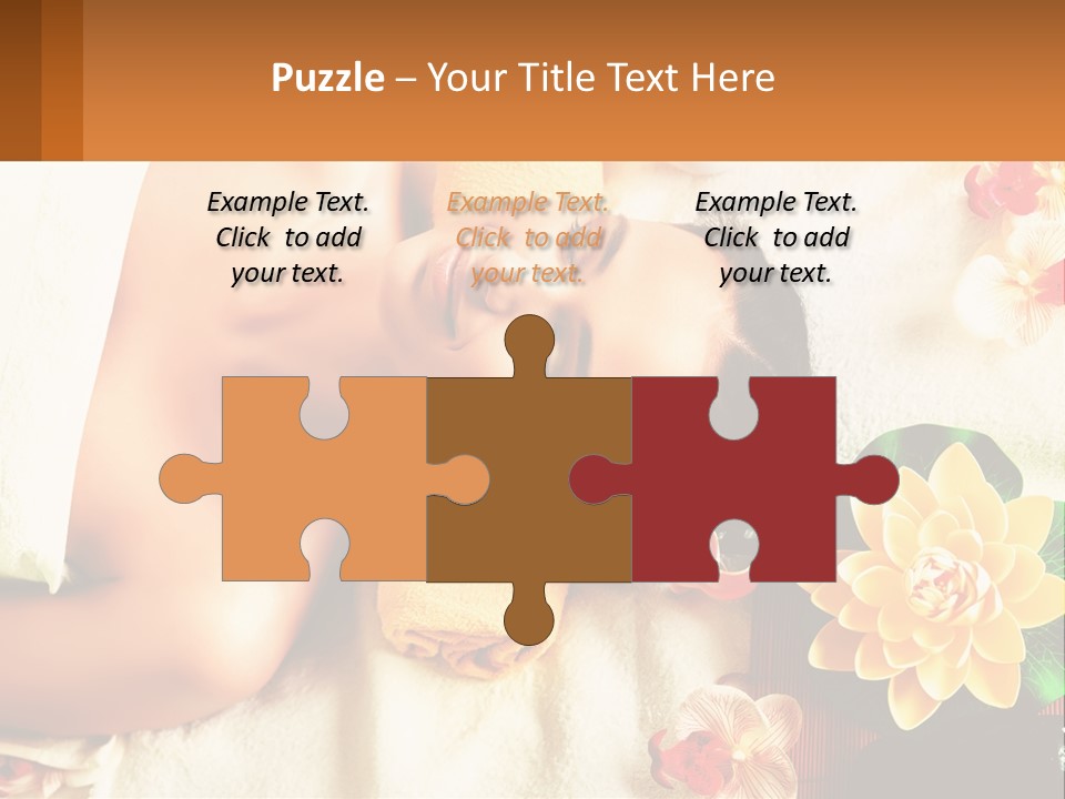 Girl On A Relaxing Massage PowerPoint Template