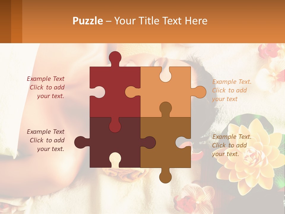 Girl On A Relaxing Massage PowerPoint Template