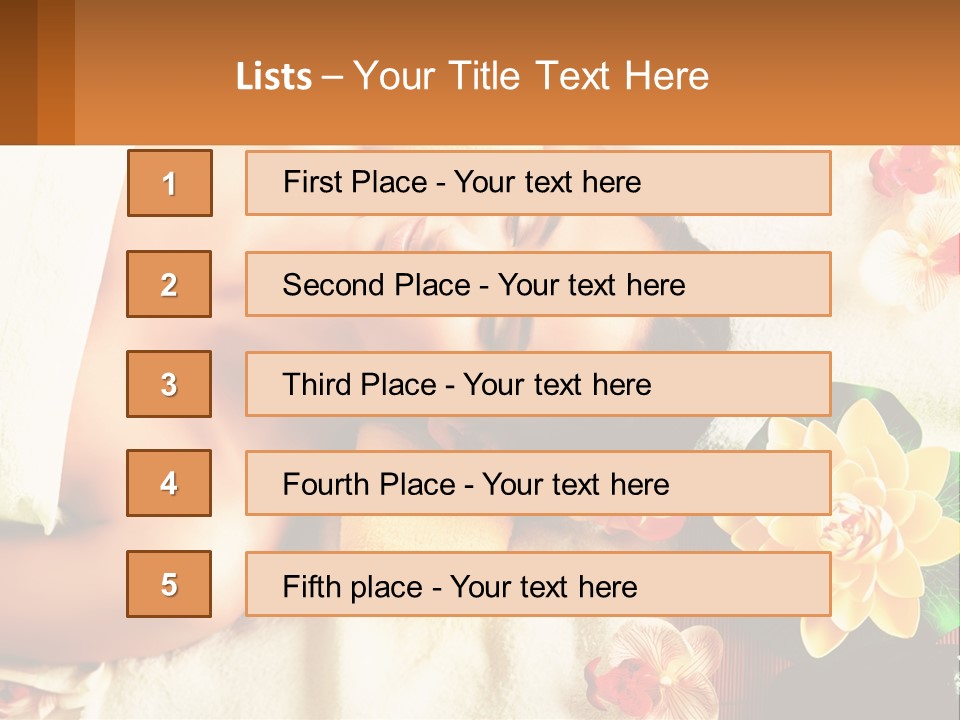 Girl On A Relaxing Massage PowerPoint Template