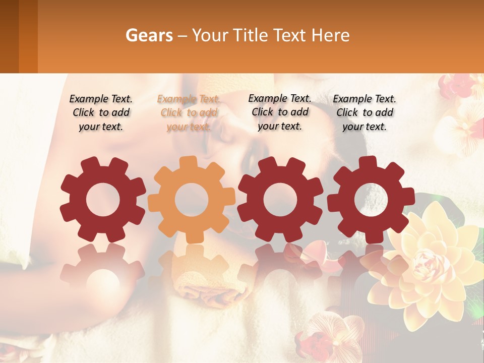 Girl On A Relaxing Massage PowerPoint Template