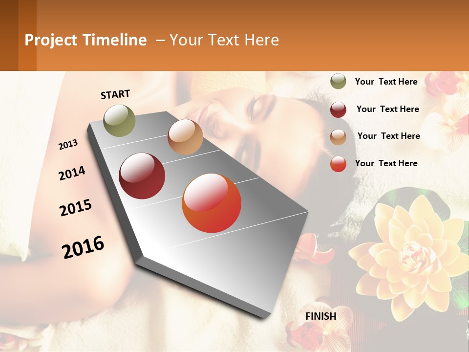 Girl On A Relaxing Massage PowerPoint Template