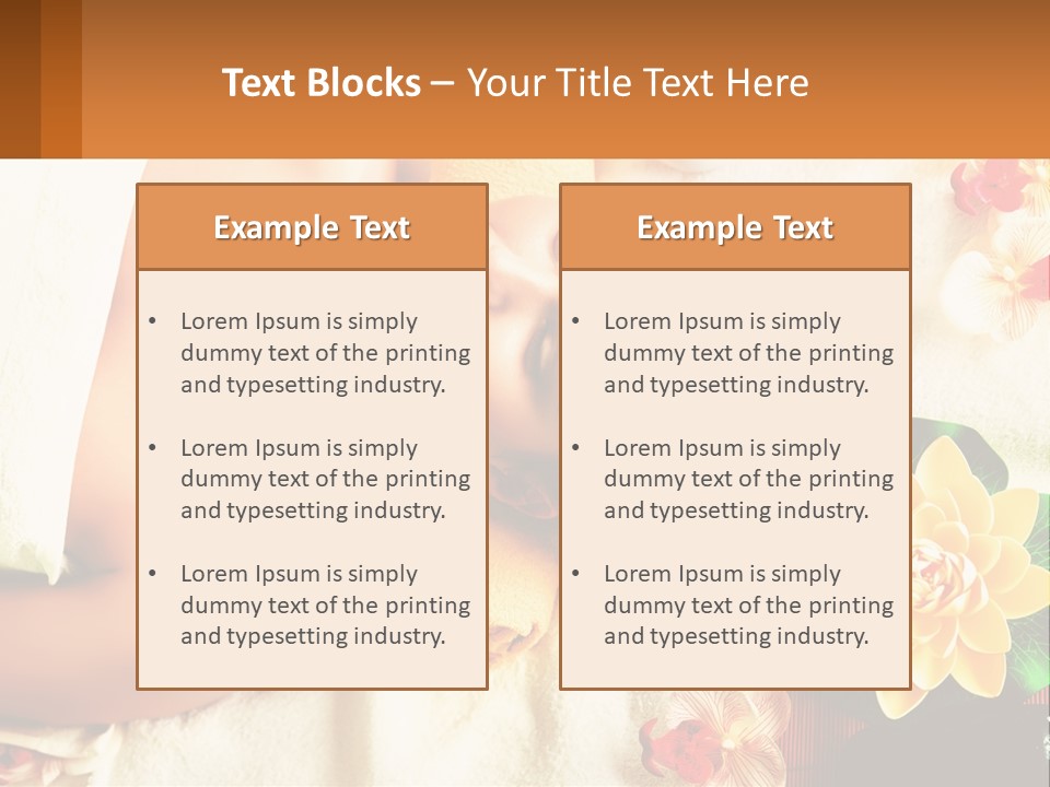 Girl On A Relaxing Massage PowerPoint Template