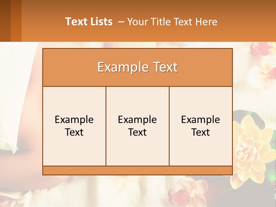 Girl On A Relaxing Massage PowerPoint Template