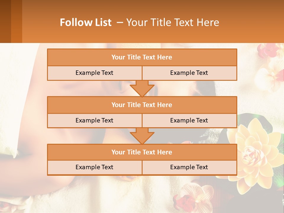 Girl On A Relaxing Massage PowerPoint Template