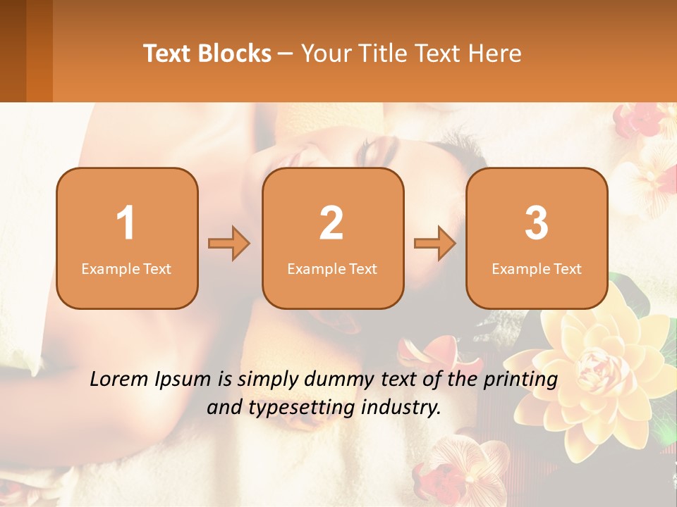 Girl On A Relaxing Massage PowerPoint Template