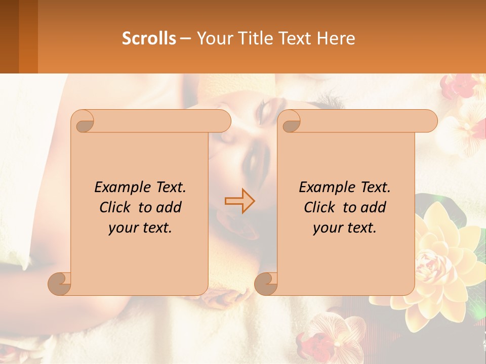 Girl On A Relaxing Massage PowerPoint Template