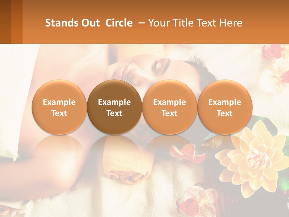 Girl On A Relaxing Massage PowerPoint Template