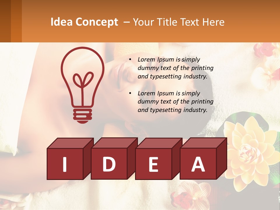 Girl On A Relaxing Massage PowerPoint Template