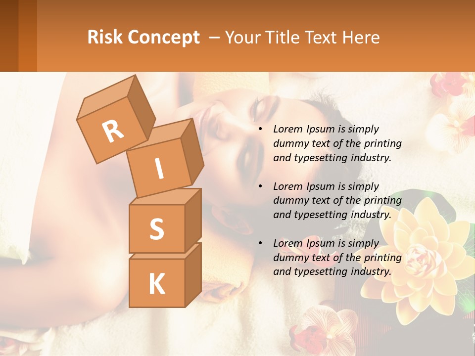 Girl On A Relaxing Massage PowerPoint Template