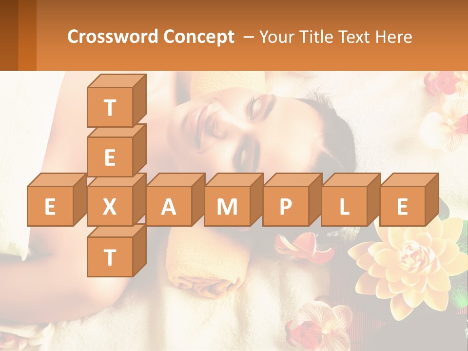 Girl On A Relaxing Massage PowerPoint Template