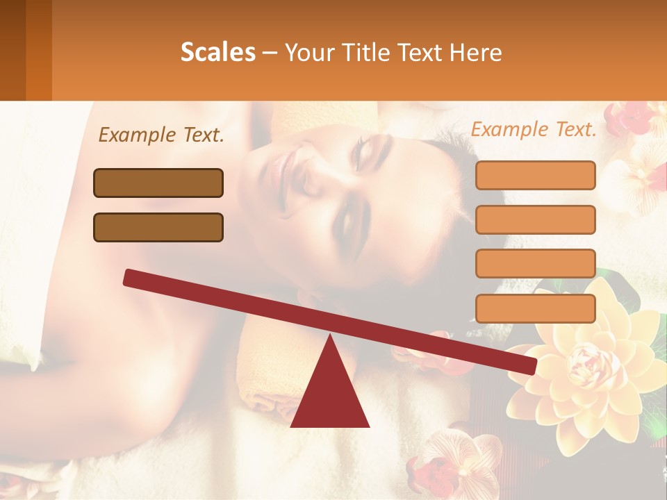 Girl On A Relaxing Massage PowerPoint Template