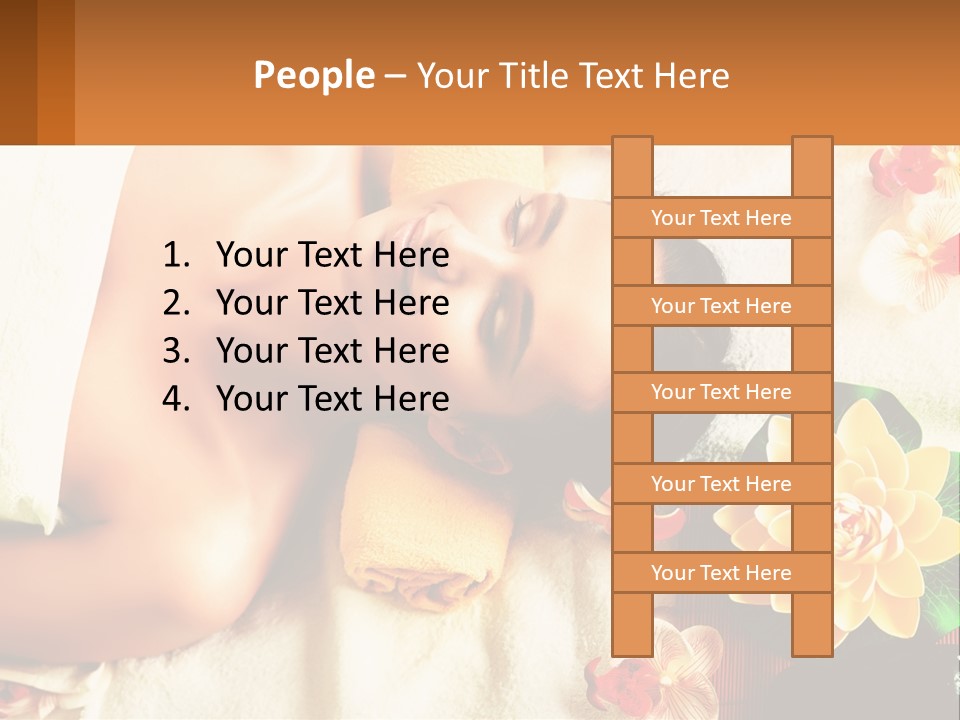 Girl On A Relaxing Massage PowerPoint Template