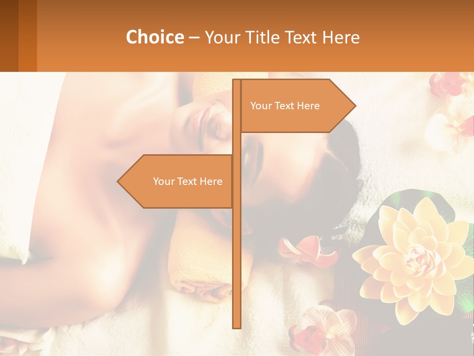 Girl On A Relaxing Massage PowerPoint Template
