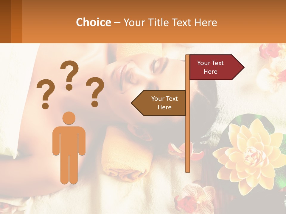 Girl On A Relaxing Massage PowerPoint Template