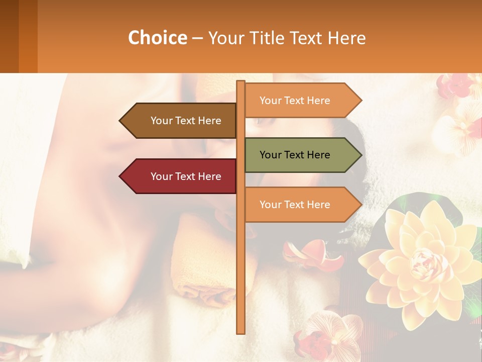 Girl On A Relaxing Massage PowerPoint Template