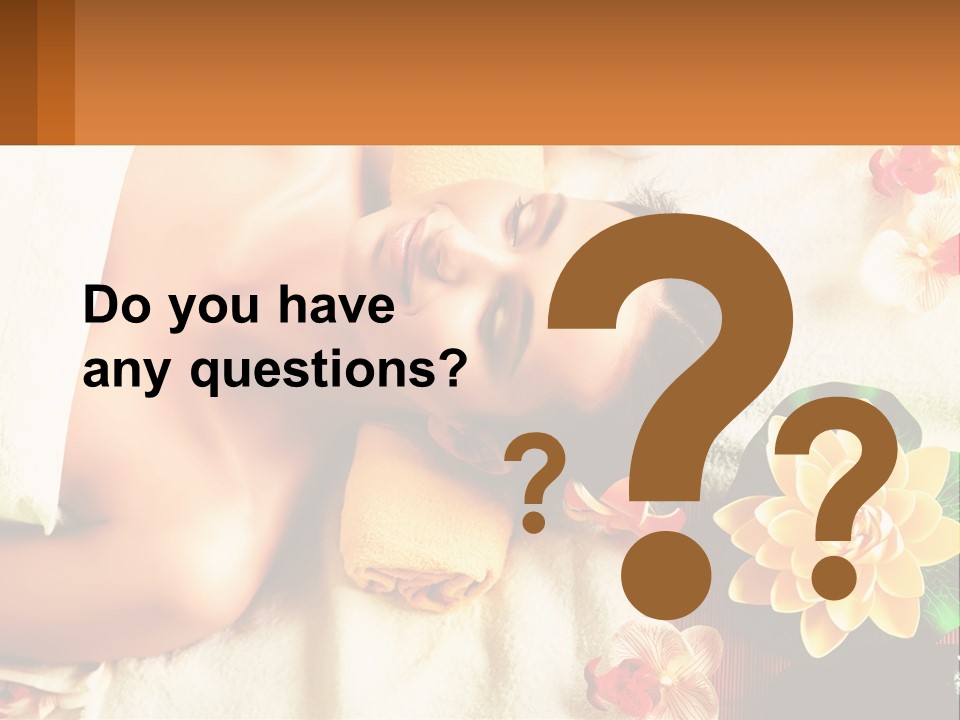 Girl On A Relaxing Massage PowerPoint Template