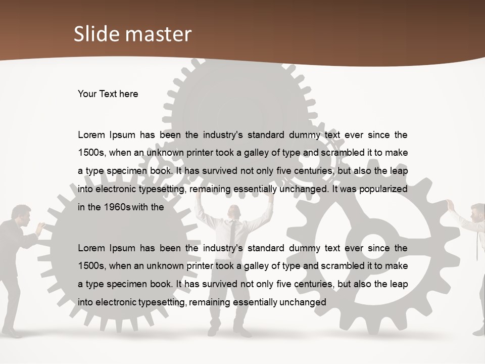 Team Work On The Project PowerPoint Template