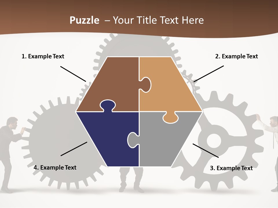 Team Work On The Project PowerPoint Template