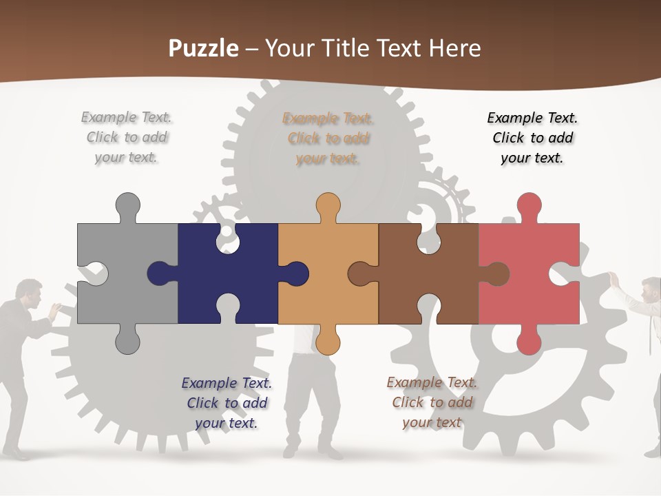 Team Work On The Project PowerPoint Template