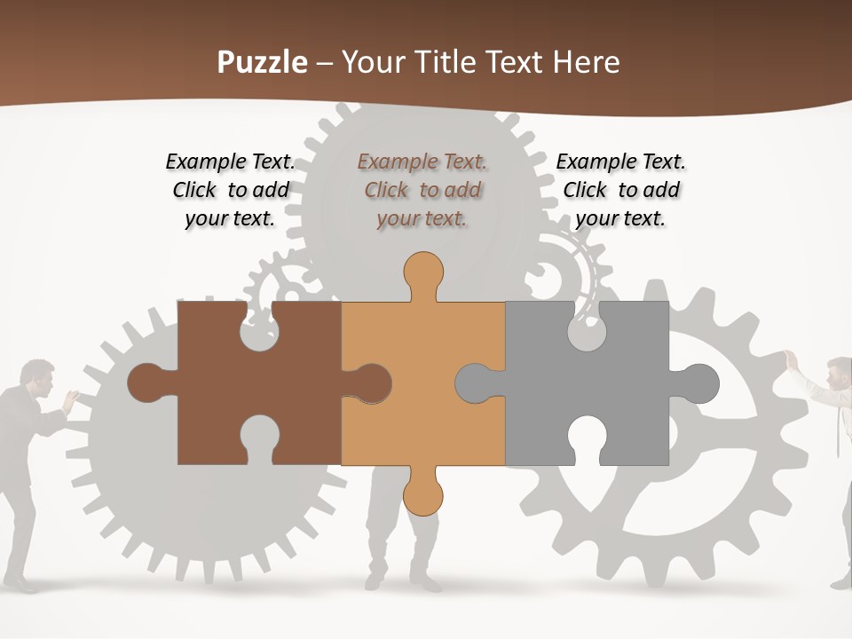 Team Work On The Project PowerPoint Template