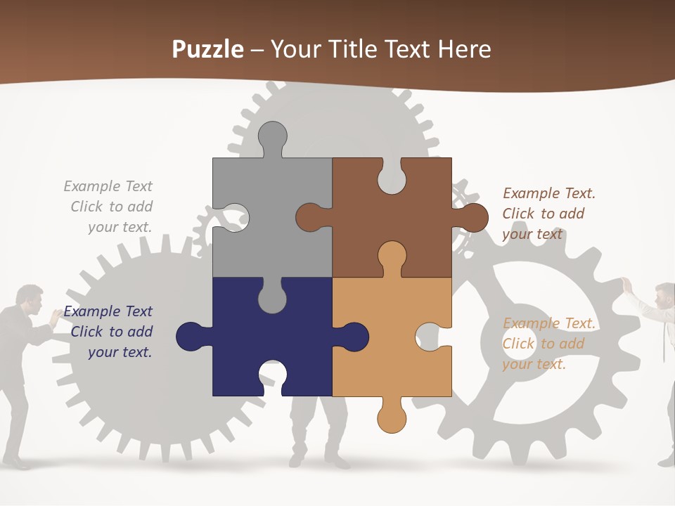 Team Work On The Project PowerPoint Template