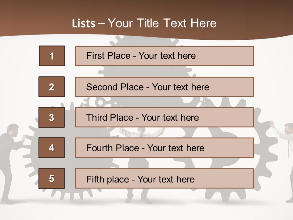 Team Work On The Project PowerPoint Template