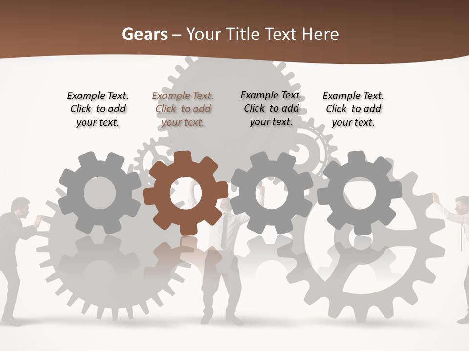 Team Work On The Project PowerPoint Template