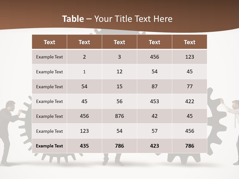 Team Work On The Project PowerPoint Template