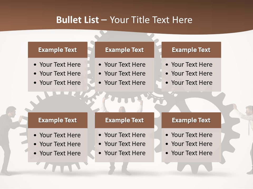 Team Work On The Project PowerPoint Template