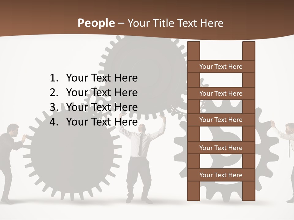Team Work On The Project PowerPoint Template