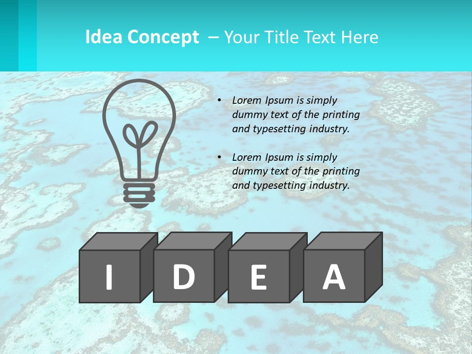 Stock Foto Islands In The Sea From A Height PowerPoint Template