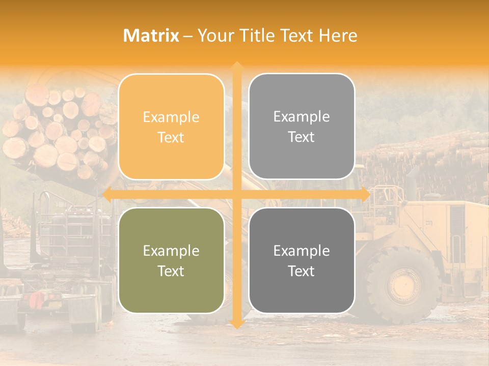 Tractor Loading Forest PowerPoint Template