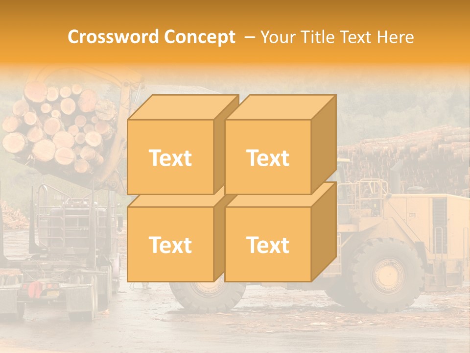 Tractor Loading Forest PowerPoint Template