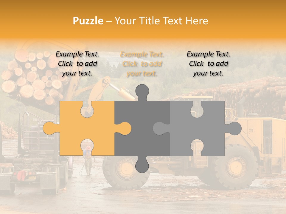 Tractor Loading Forest PowerPoint Template