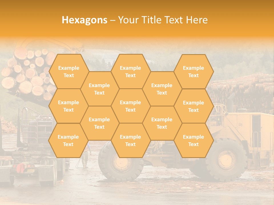 Tractor Loading Forest PowerPoint Template