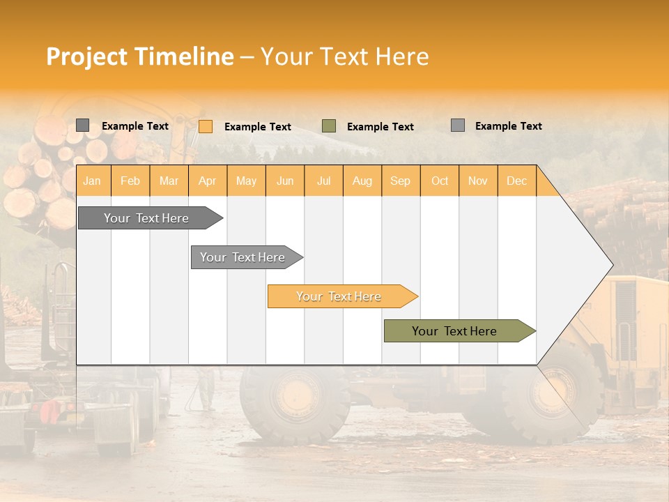 Tractor Loading Forest PowerPoint Template