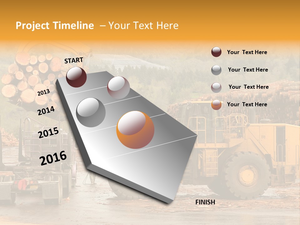 Tractor Loading Forest PowerPoint Template