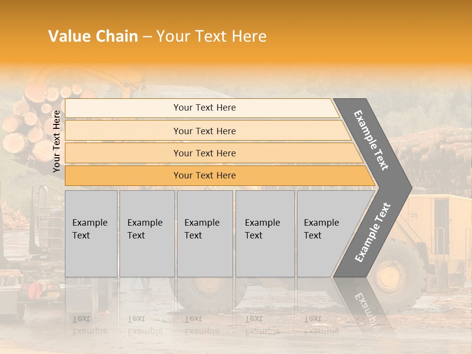 Tractor Loading Forest PowerPoint Template