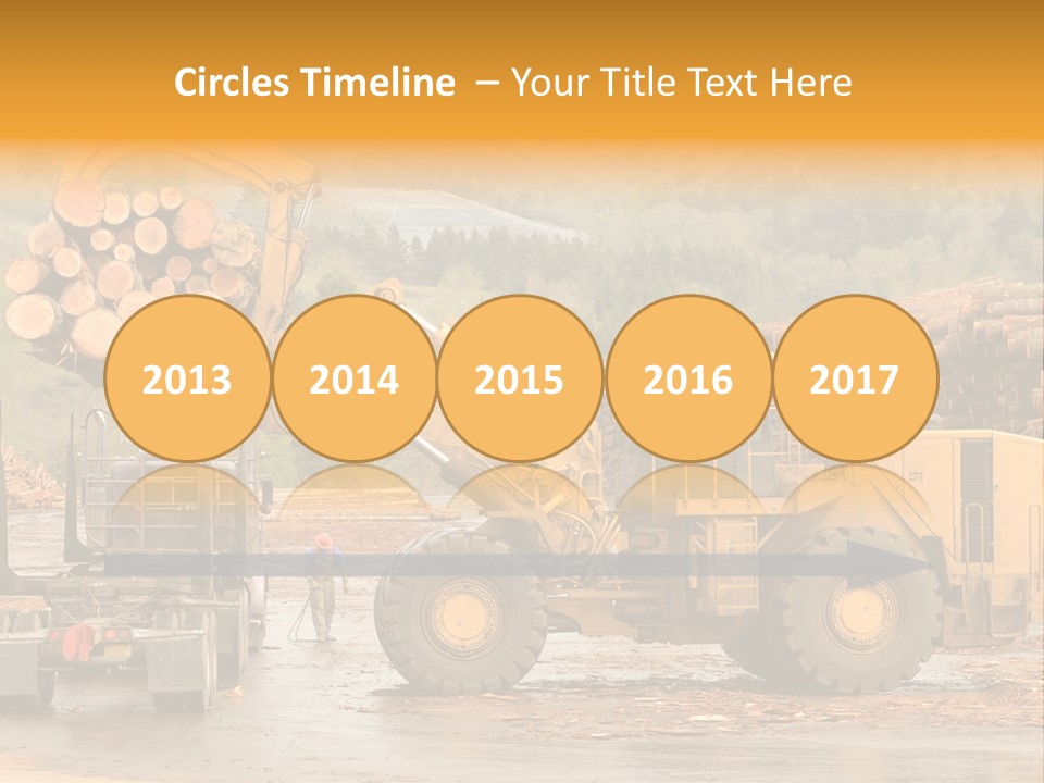 Tractor Loading Forest PowerPoint Template