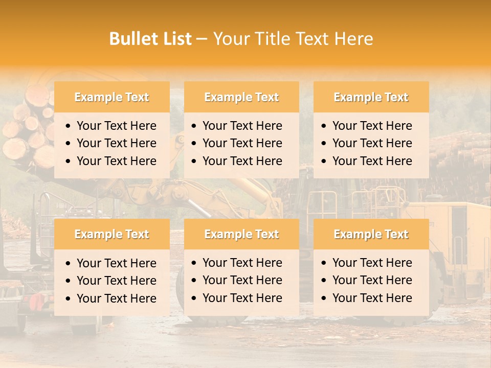 Tractor Loading Forest PowerPoint Template