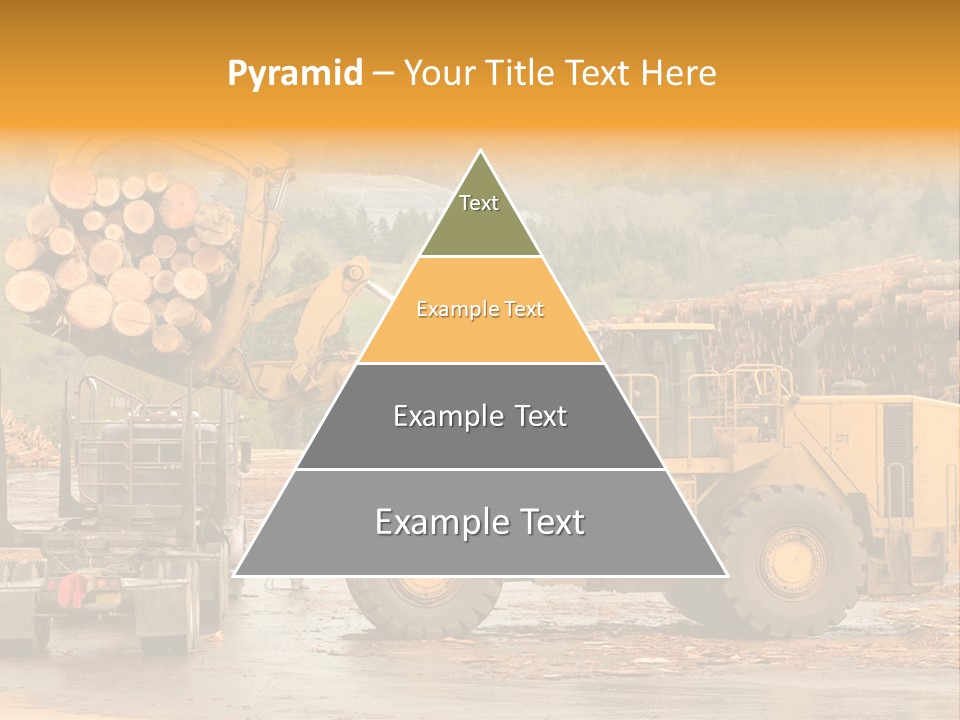 Tractor Loading Forest PowerPoint Template