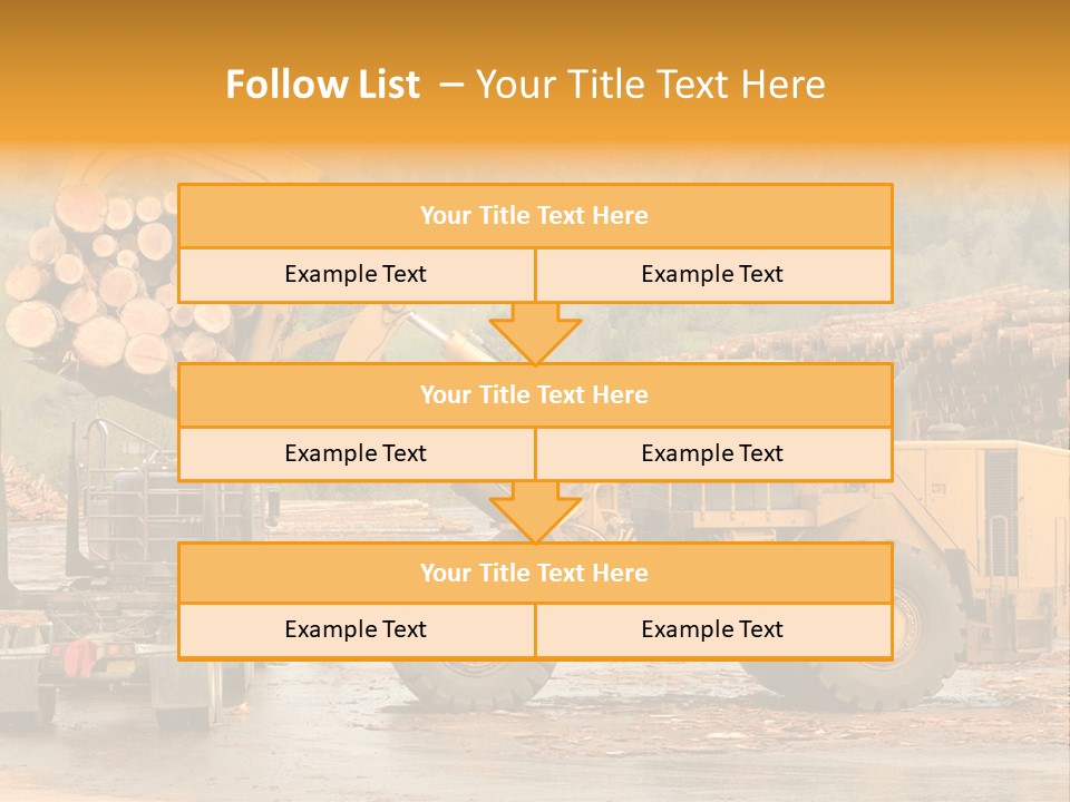 Tractor Loading Forest PowerPoint Template
