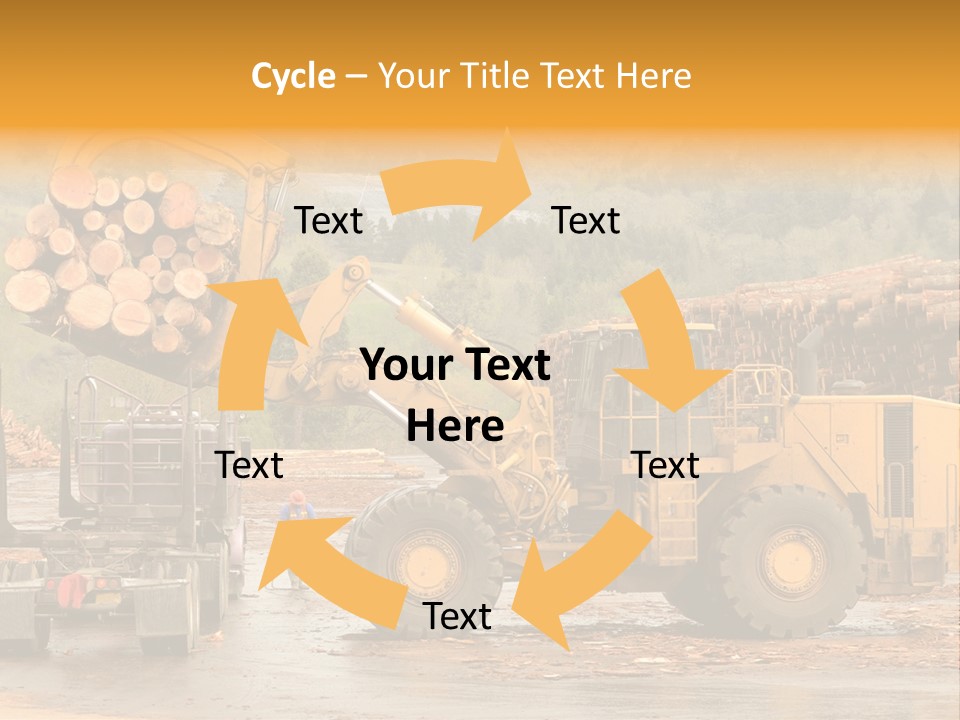 Tractor Loading Forest PowerPoint Template