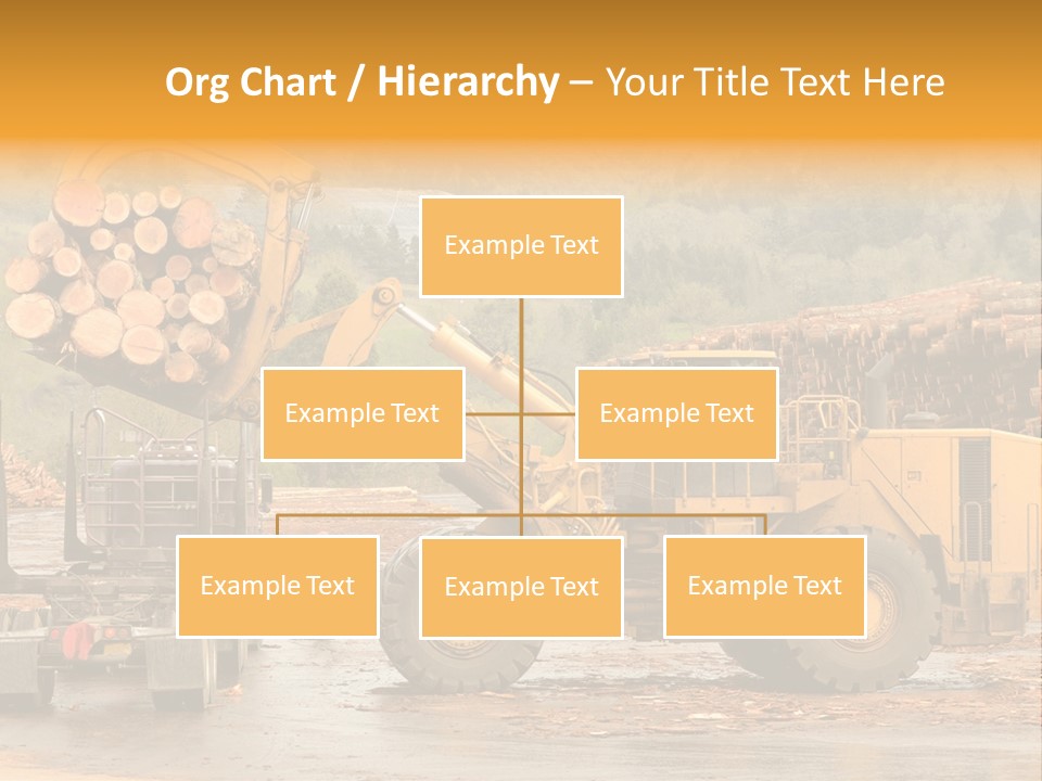 Tractor Loading Forest PowerPoint Template