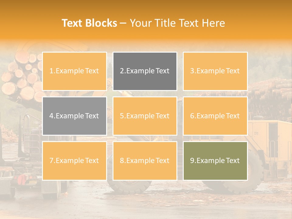 Tractor Loading Forest PowerPoint Template
