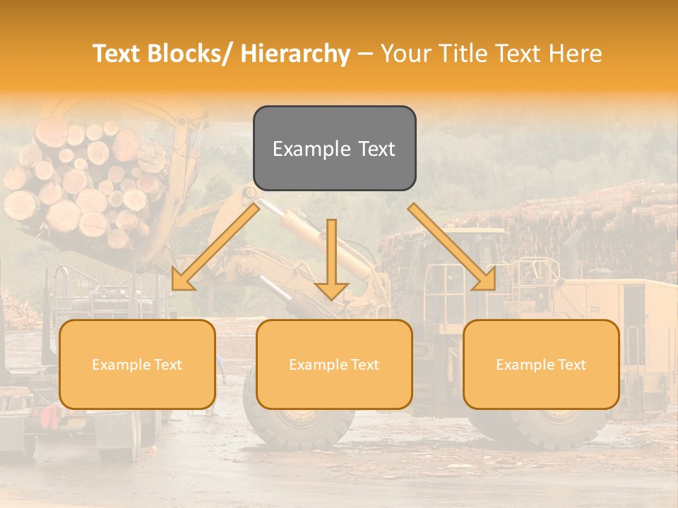 Tractor Loading Forest PowerPoint Template