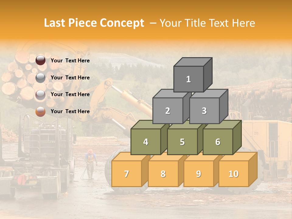 Tractor Loading Forest PowerPoint Template