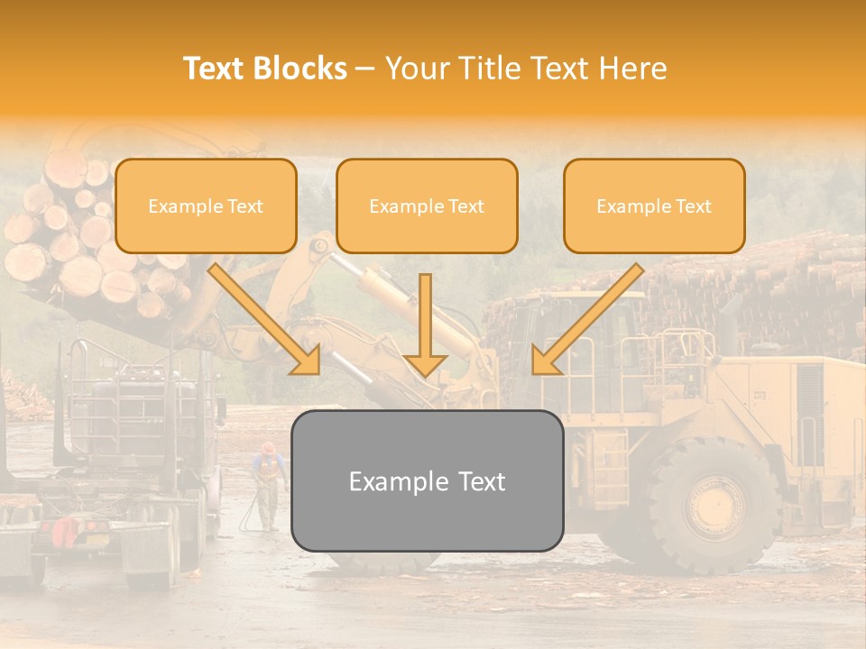 Tractor Loading Forest PowerPoint Template