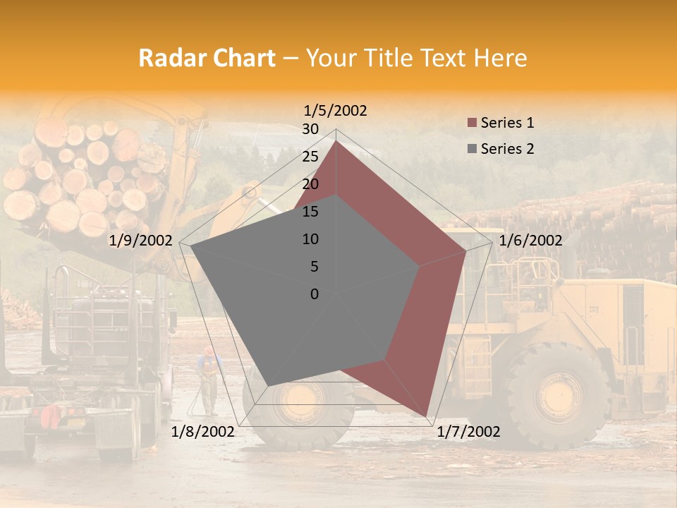 Tractor Loading Forest PowerPoint Template