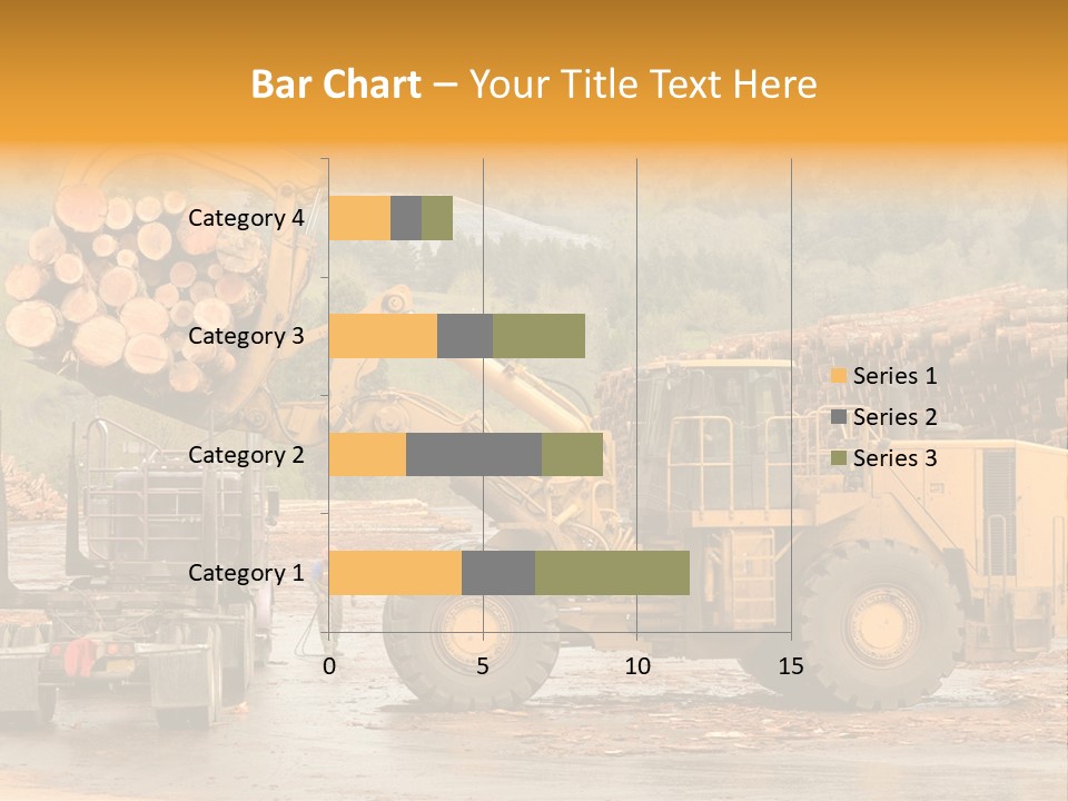 Tractor Loading Forest PowerPoint Template